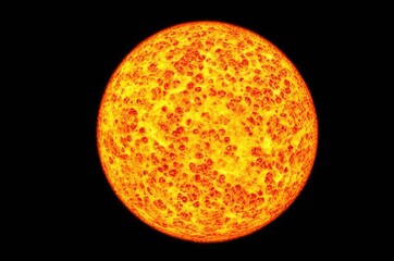 A close-up photo of the sun.