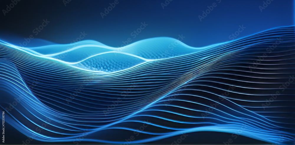 Poster digital business abstract wave technology background the futuristic realm with this captivating wallpaper, the mesmerizing wave of science , creating a visual network of innovation