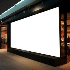 Blank billboard in the shopping mall. 3d rendering mock up