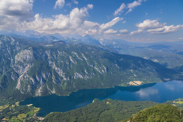 Lake Bohinj a large lake in Slovenia, is located in the Bohinj Valley of the Julian Alps, in the...