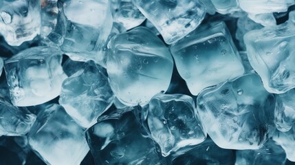 Background with blue ice crystals 