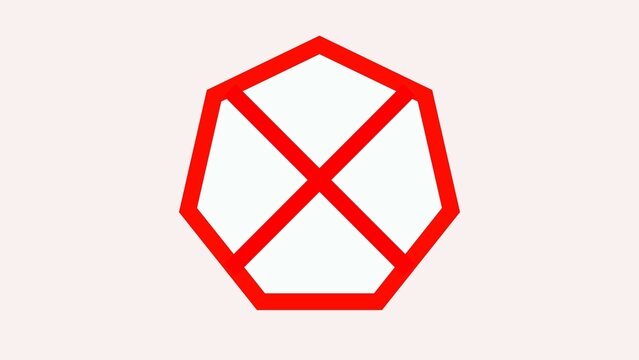 red color cross mark and danger icon white background illustration.