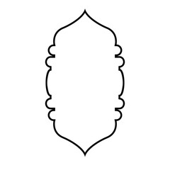 Islamic Vertical Frame Design Thin Line Black stroke silhouettes Design pictogram symbol visual illustration