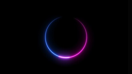 abstract beautiful color neon light loading circle icon illustration background