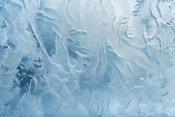 Obraz premium Winter background with an ice texture, frozen window