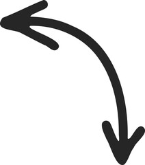 Obraz premium Hand-Drawn Vector Arrow Illustration