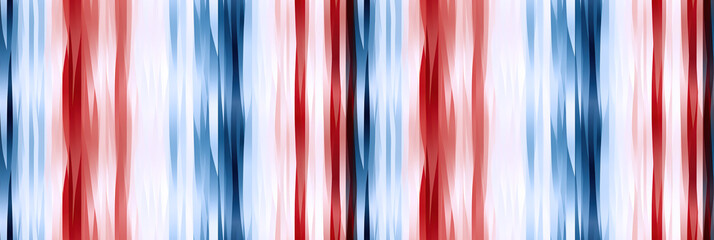 abstract geometric striped seamless pattern with red and blue stripes on white background - obrazy, fototapety, plakaty