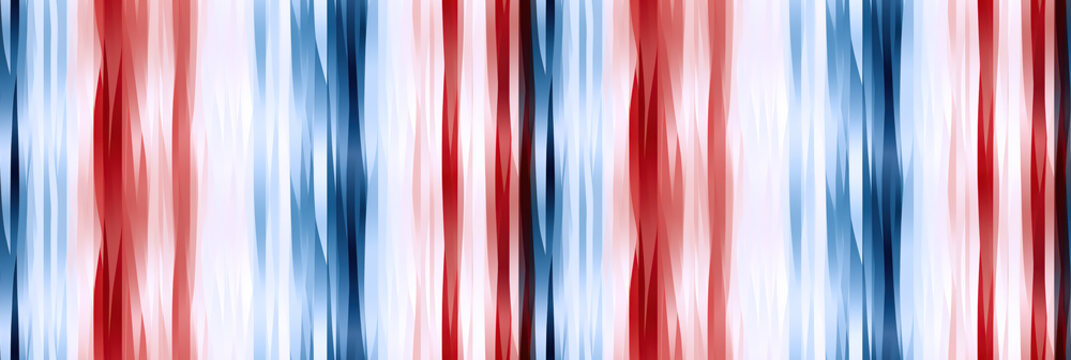 abstract geometric striped seamless pattern with red and blue stripes on white background