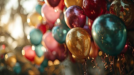Bunch Colorful Balloons Backgroundballons Close, Background HD, Illustrations