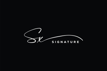 SX initials Handwriting signature logo. SX Hand drawn Calligraphy lettering Vector. S X letter real estate, beauty, photography letter logo design.