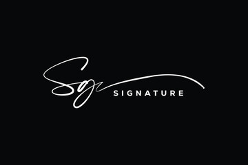 SG initials Handwriting signature logo. SG Hand drawn Calligraphy lettering Vector. SG letter real estate, beauty, photography letter logo design.