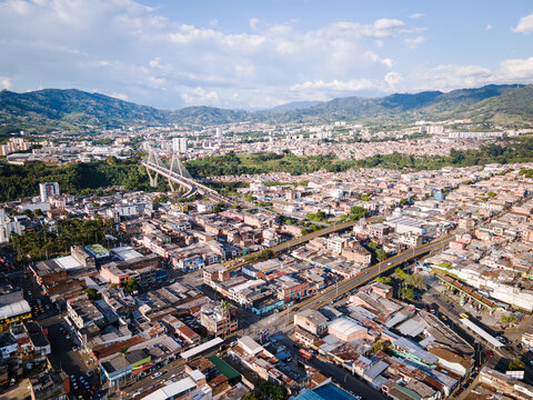 aerial view of Pereira, capital of Risaralda_Colombia