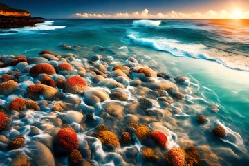 tropical island in the ocean