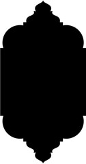 Islamic Vertical Frame Design Glyph Black Filled silhouettes Design pictogram symbol visual illustration