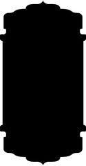 Islamic Vertical Frame Design Glyph Black Filled silhouettes Design pictogram symbol visual illustration