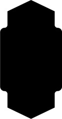 Islamic Vertical Frame Design Glyph Black Filled silhouettes Design pictogram symbol visual illustration
