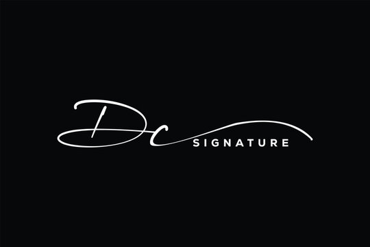 DC initials Handwriting signature logo. DC Hand drawn Calligraphy lettering Vector. DC letter real estate, beauty, photography letter logo design.