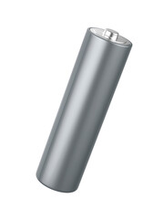 AA size battery on transparent background