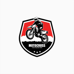 motocross silhouette logo vector