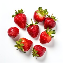 Frische Erdbeeren auf einem weißen Hintergrund