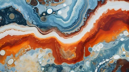 Crédence de cuisine en verre imprimé Cristaux HD close-up unveils the kaleidoscope of colors within the intricate marble texture, dancing in perfect harmony