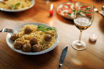 pasta with sauce and parmesan