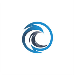 Ocean wave modern logo design