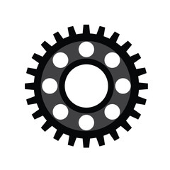 Mechanical gears, machines and mechanisms and transmissions flat design