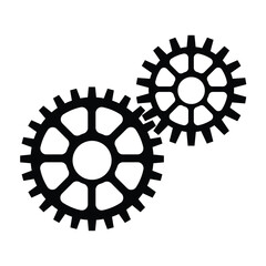 Mechanical gears, machines and mechanisms and transmissions flat design