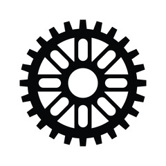 Mechanical gears, machines and mechanisms and transmissions flat design