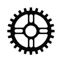 Mechanical gears, machines and mechanisms and transmissions flat design