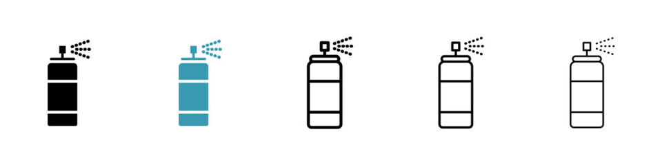 Odor Neutralizer vector icon set. Fragrance Spray Aerosol vector symbol for UI design.