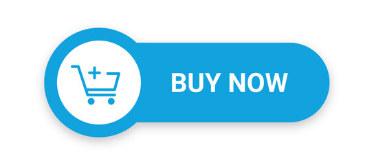 buy now button with cart icon isolated on a white background vector illustration