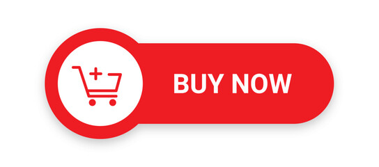 buy now with cart icon isolated on white background vector illustration