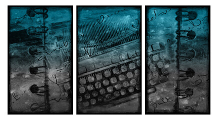 Modern interior triptych. Posters, covers, prints.