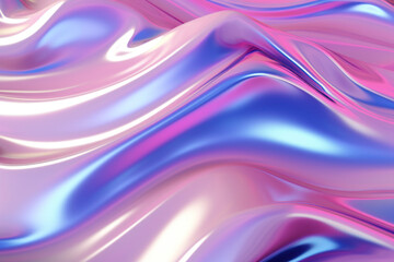 pink purple blue metallic chrome liquid texture smooth flowing waves with chromatic motion effect as background wallpaper pattern print in 3d art paint style 