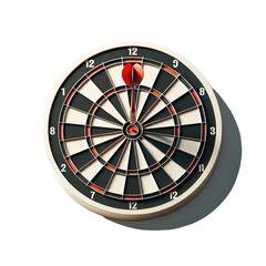 Close Up of Dart on White Background