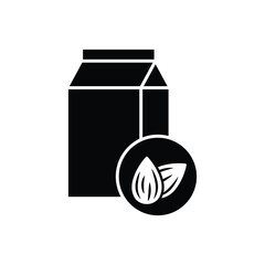 Almond milk icon vegan plant milk icon