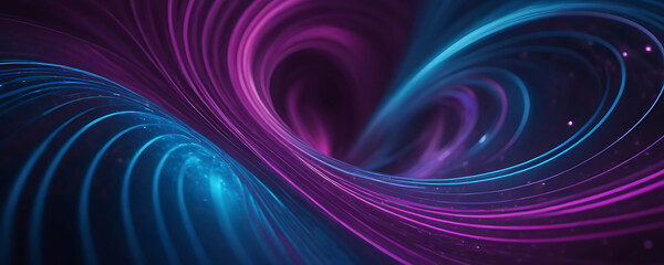 Abstract representation of magnetic fields with swirling patterns in shades of blue, violet, and magenta, creating a visually captivating and dynamic background