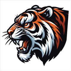 tiger head , tiger face, Tiger angry head vector