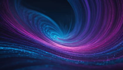 Fototapeta na wymiar Abstract representation of magnetic fields with swirling patterns in shades of blue, violet, and magenta, creating a visually captivating and dynamic background