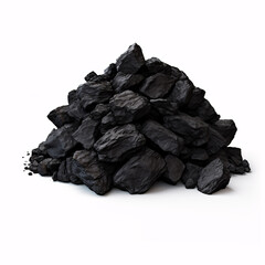 Obraz premium A mound of coal on a plain backdrop.