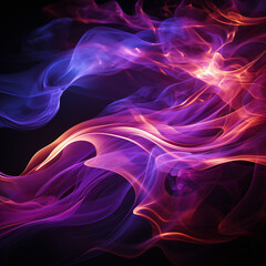 Fototapeta premium purple smoke on black background