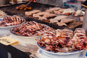 屋台のイカ焼き