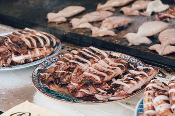 屋台のイカ焼き