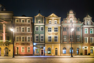 Impressive tenement houses in the center of the old market square