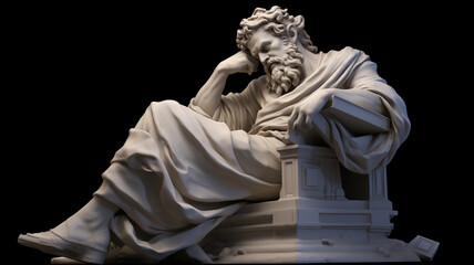 lustration of Sculpture of a Stoic, representing Philosophy and Stoicism