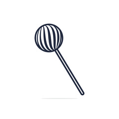Lollipop candy cartoon icon illustration.	
