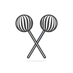 Lollipop candy cartoon icon illustration.	