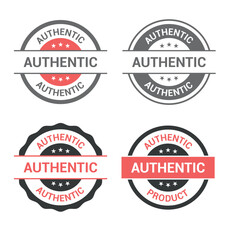 Authentic Product vector badge, logo and image. 100% Authentic Product badge